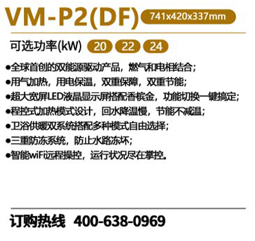 瑞马VM-P2（DF）双能源壁挂炉