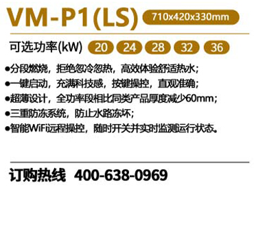 瑞马VM-P1（LS）零冷水燃气壁挂炉